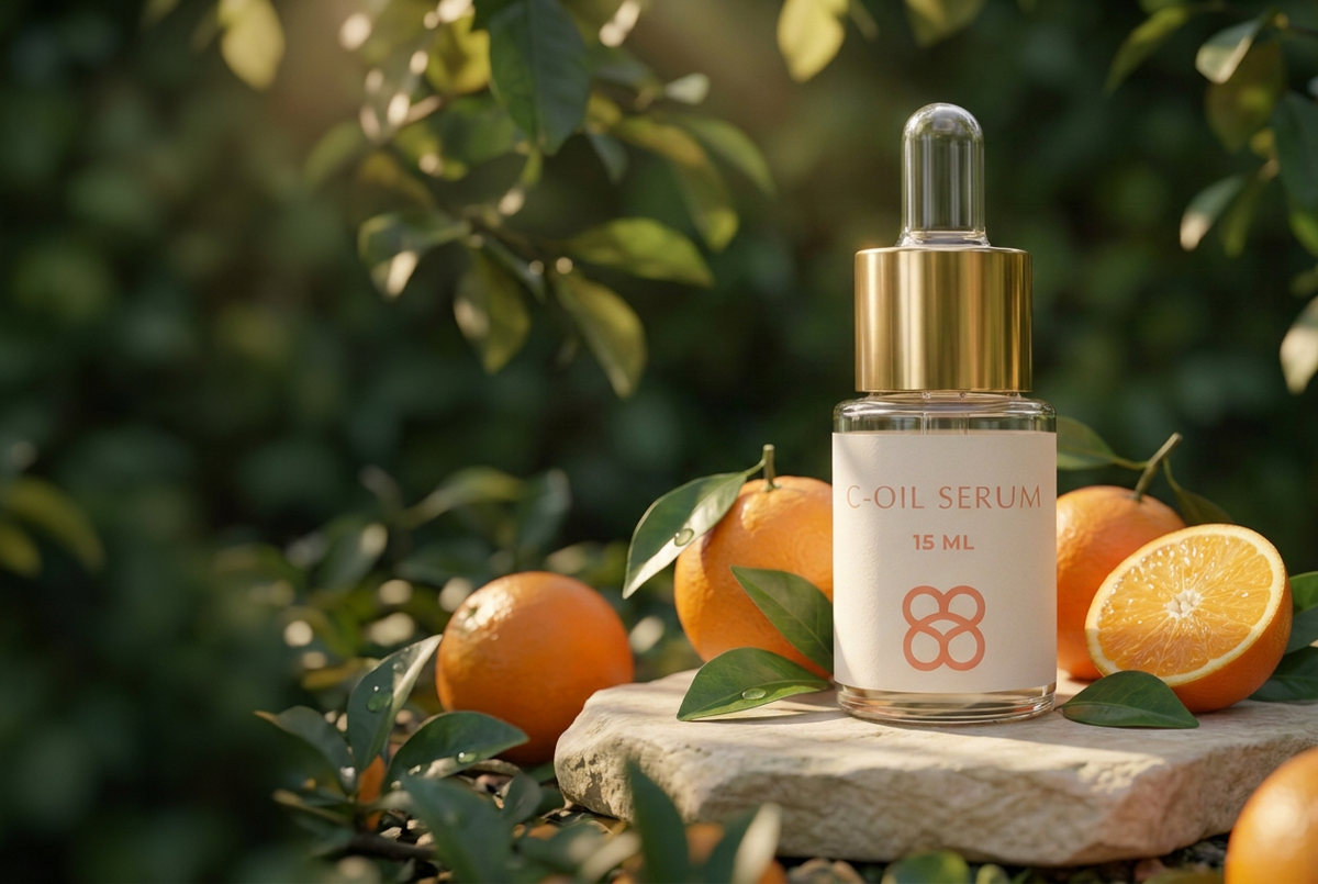 Adaptación de la imagen de C-Oil Serum para el banner